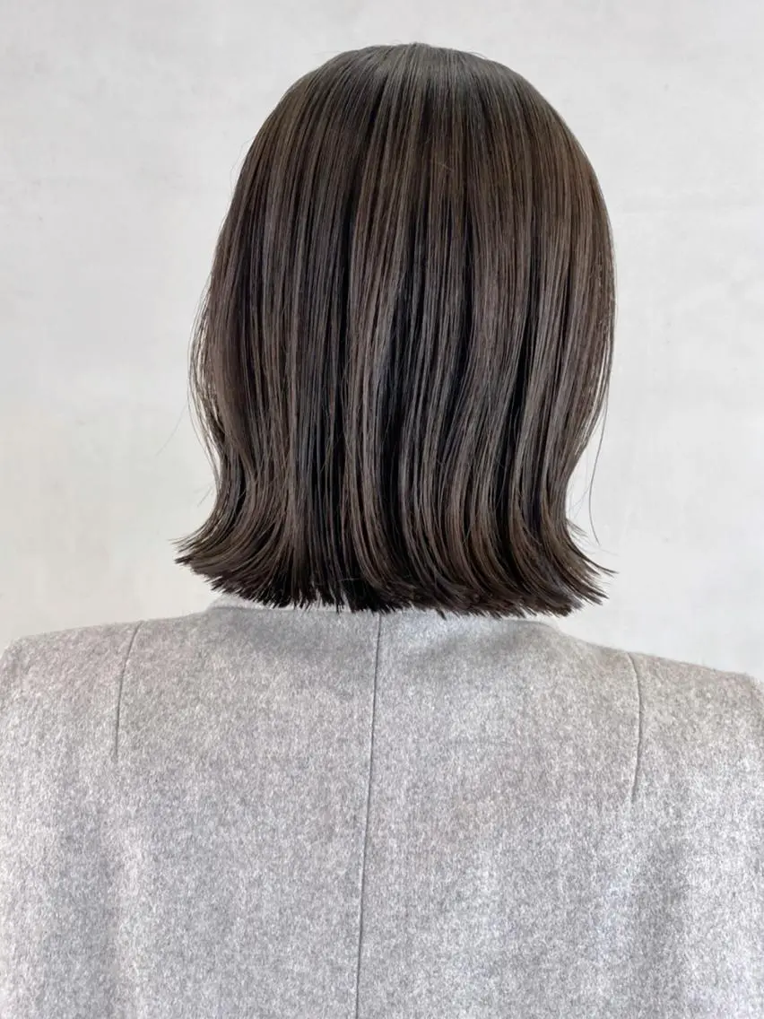 ミディアム カラー パーマ ヘアアレンジ グレージュ ハイライトカラー ハイライト ITbyALBUM 浦和店のヘアスタイル