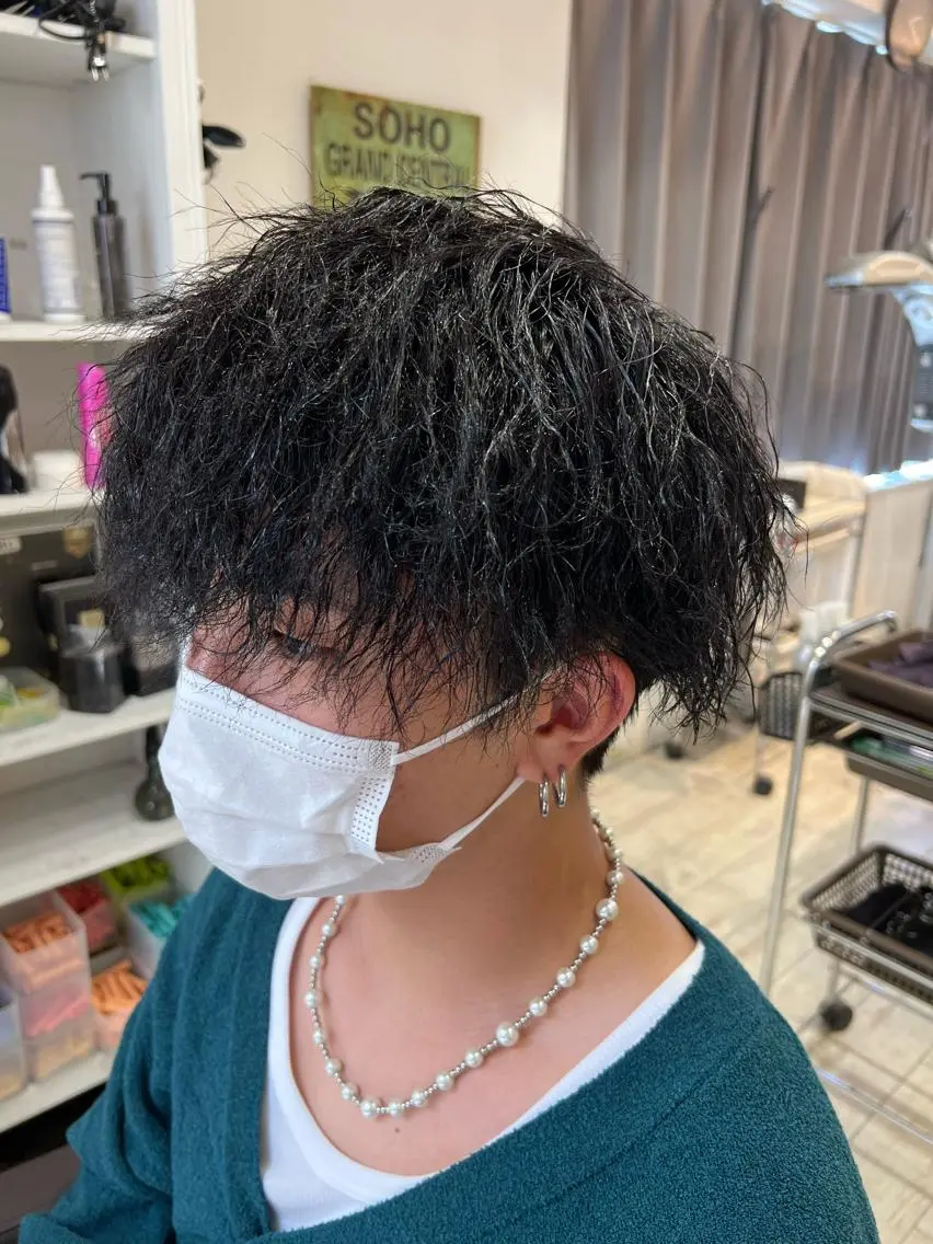 ショート パーマ メンズ 💈men's💈 satoru中目黒のヘアスタイル