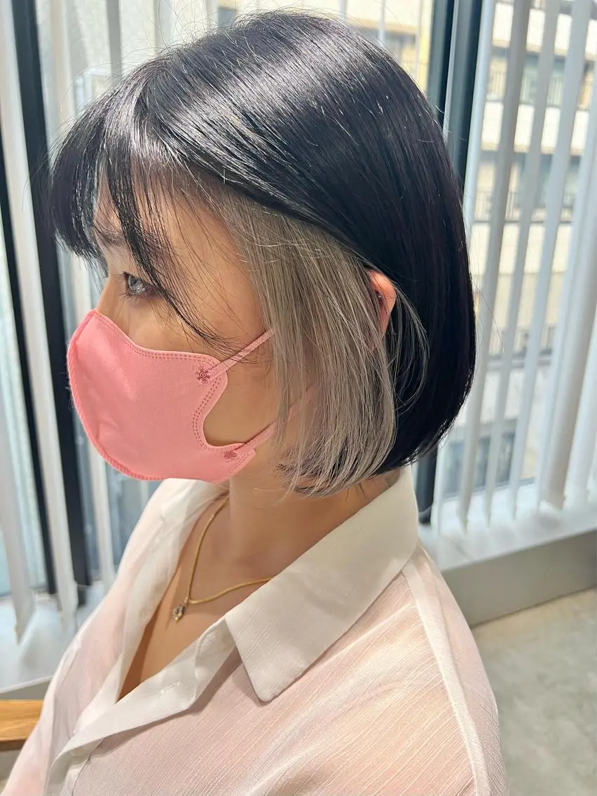 ショート カラー ベージュカラー ブリーチ シルバー シルバーベージュ カット ヘアカラー 🌿ニュアンス/髪質 改善🌿Fukudaのヘアスタイル