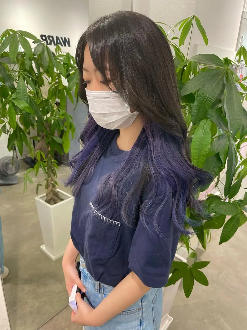 ロング カラー ダブルカラー ラベンダーカラー ヘアカラー 🤍2nd🤍田所 美希のヘアスタイル