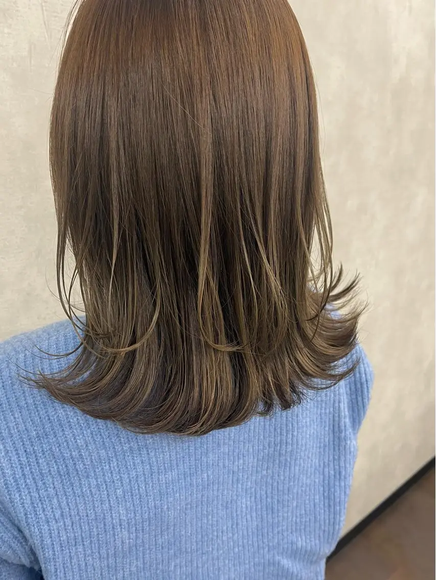 セミロング カラー カット 縮毛矯正 トリートメント 【ECLART】鈴木 なつみのヘアスタイル