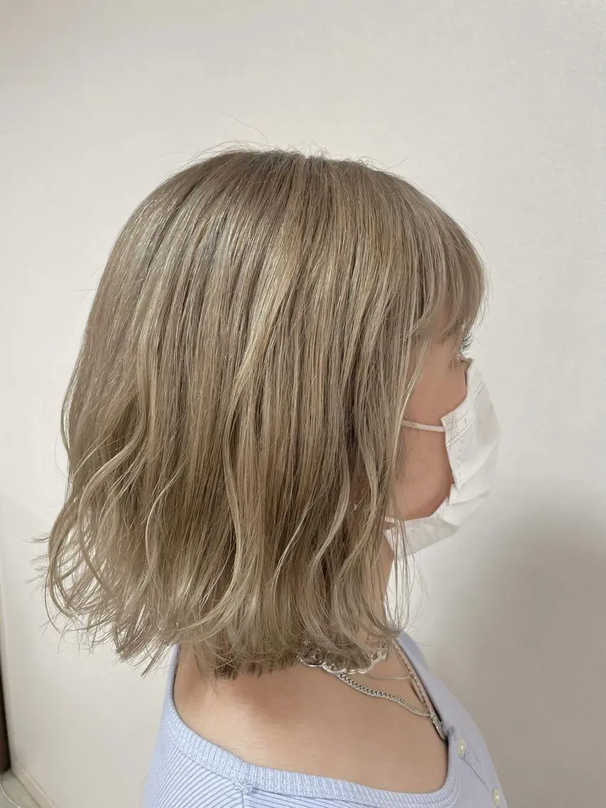 ミディアム カラー ヘアアレンジ ヘアカラー トリートメント 【Sweep】おじま のぞみのヘアスタイル
