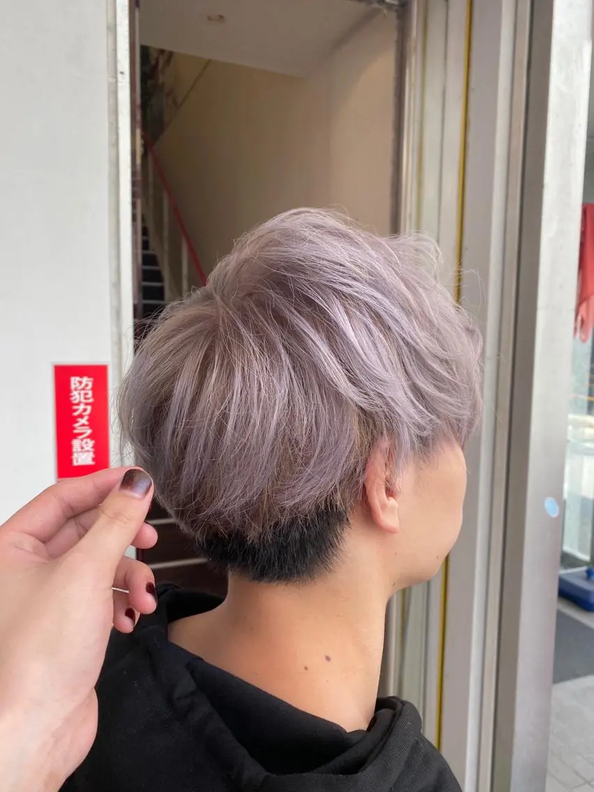 メンズ ヘアカラー ゆぴ☾‪/推しカラー /ハイトーンのヘアスタイル