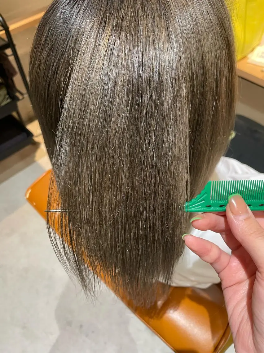 ミディアム ヘアカラー 中田 サヤカのヘアスタイル