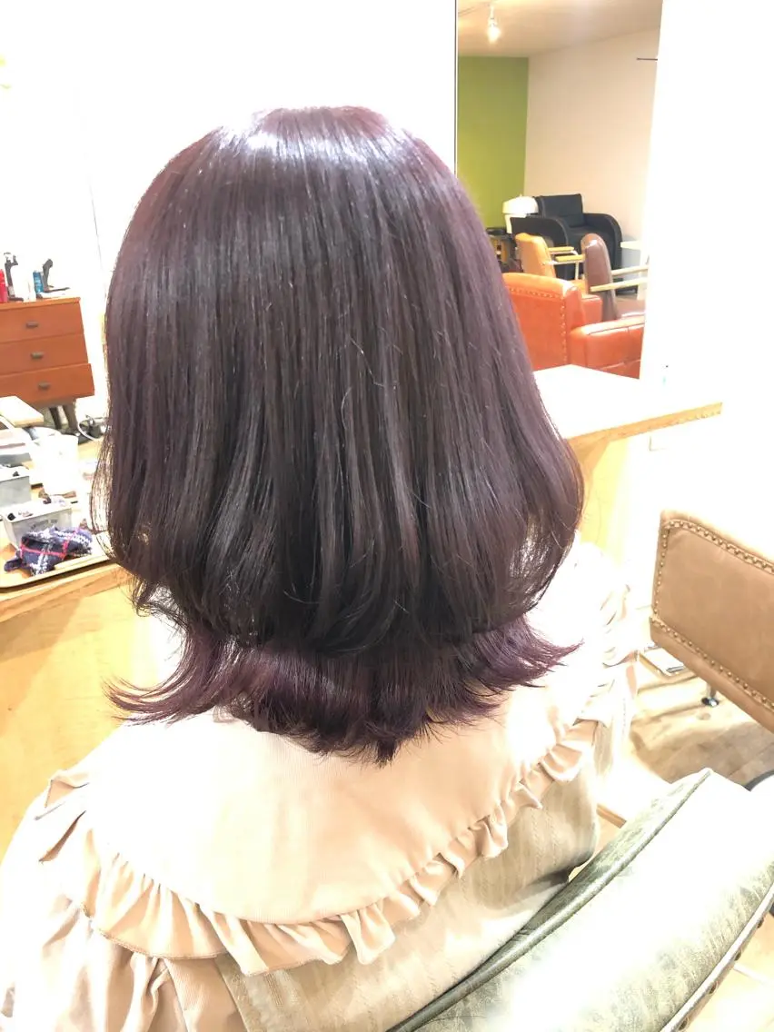 ミディアム ヘアカラー 國次 夕貴のヘアスタイル