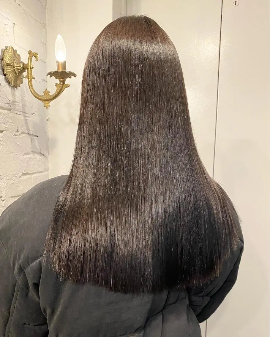 ロング カラー ヘアアレンジ カット ヘアカラー 縮毛矯正 トリートメント レイヤーカット×髪質 改善🇰🇷シオリのヘアスタイル