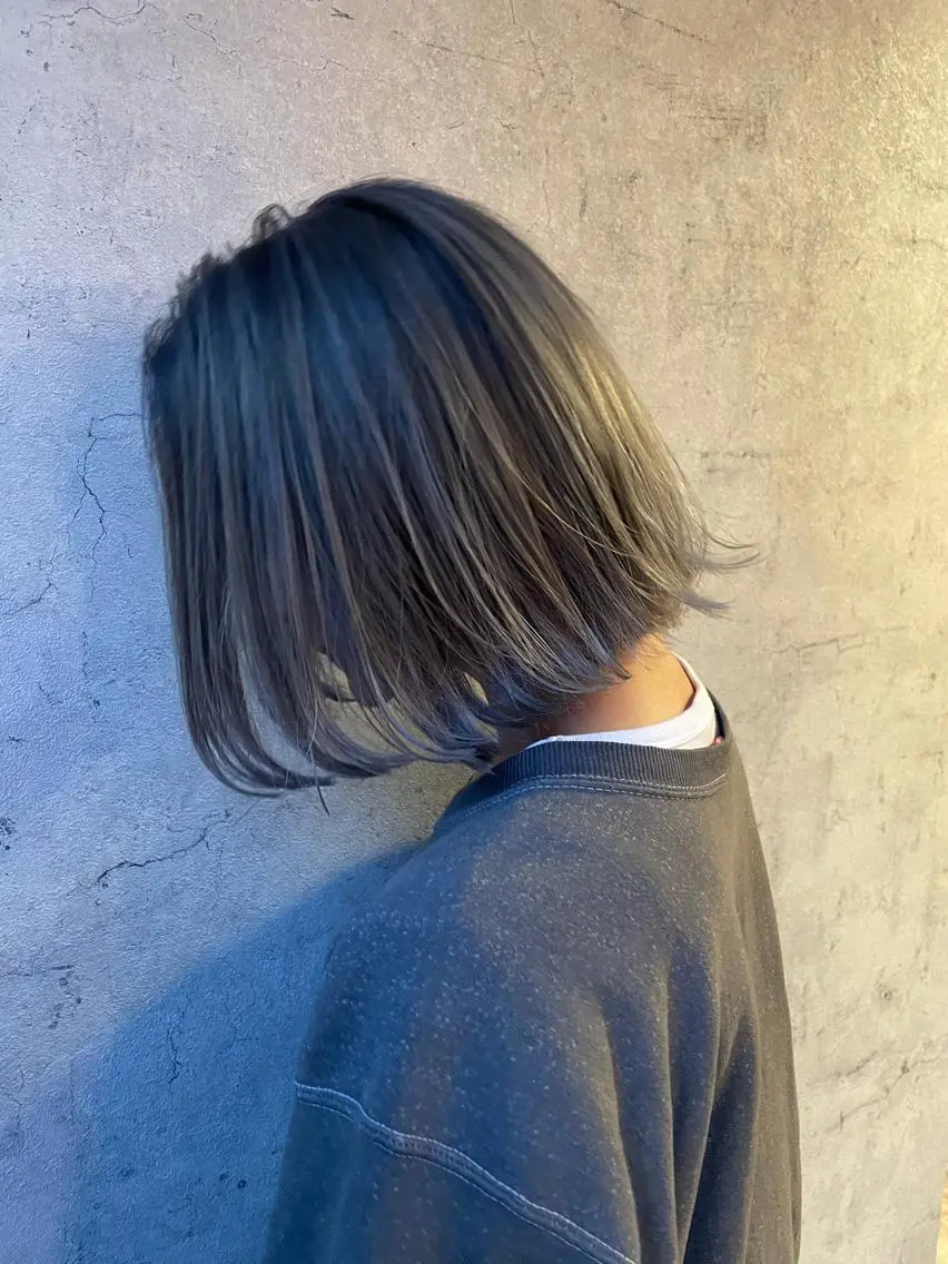 ミディアム カラー ヘアカラー トリートメント 平川 友希子のヘアスタイル