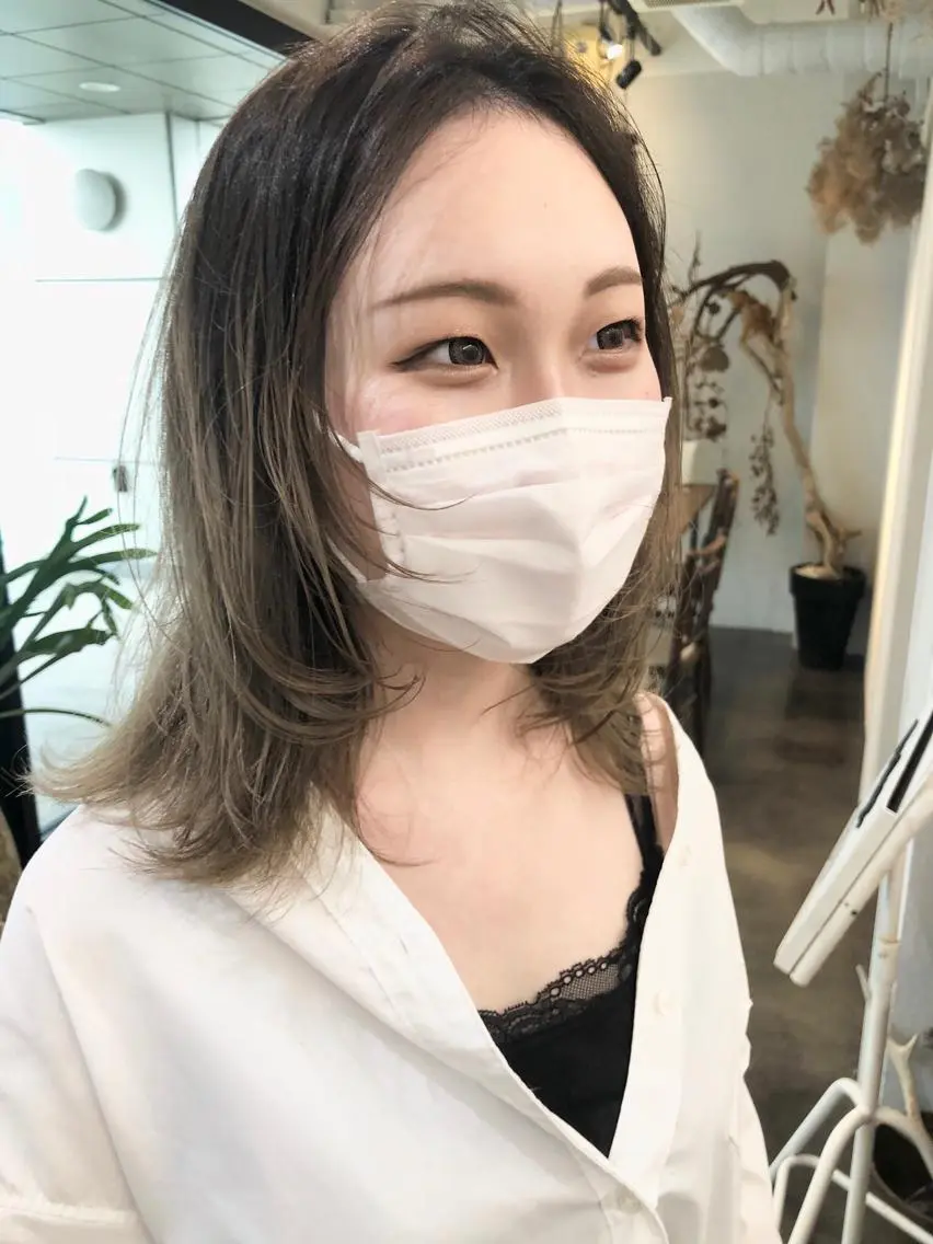 ミディアム ミディアムレイヤー レイヤーカット カット 千葉 郁也のヘアスタイル