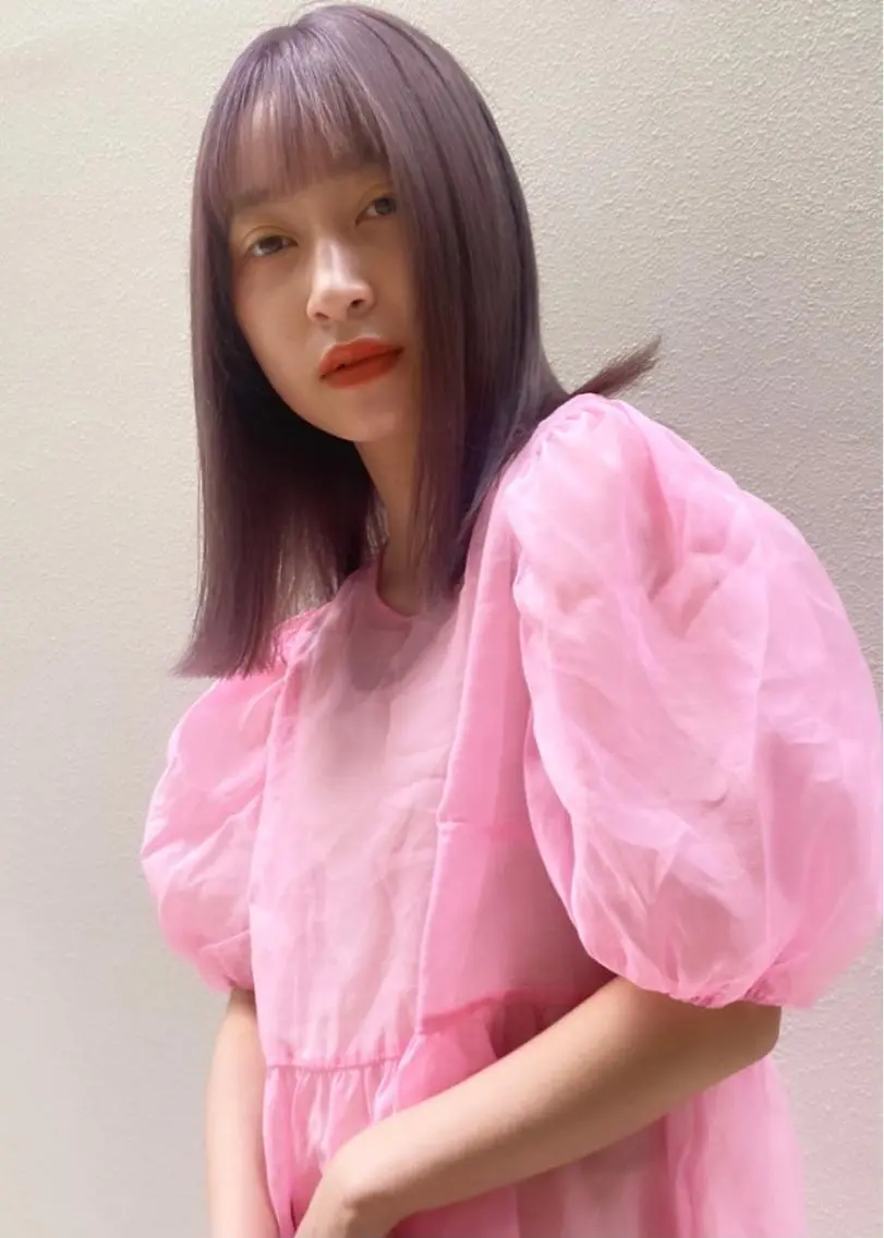 セミロング カラー ヘアアレンジ 福岡似合わせレイヤー /ウルフ/ハイトーンのヘアスタイル