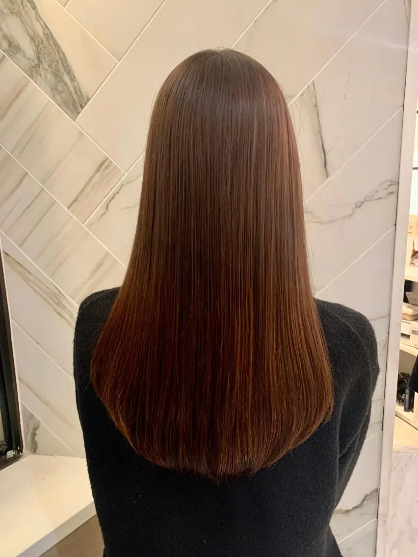 セミロング カラー ベージュカラー ピンクカラー ピンクベージュ 【艶髪、髪質改善✨】 Zina杉川のヘアスタイル