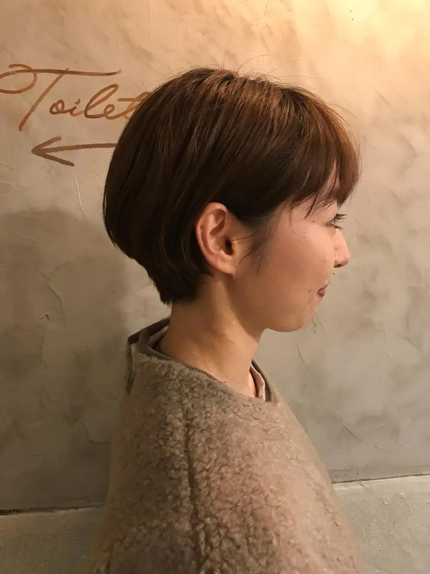 ショート ショートヘア カット ayane⭐️ボブ・ ショート・パーマのヘアスタイル