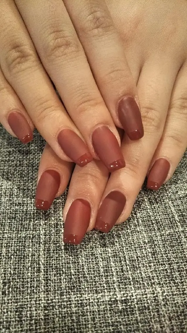 ネイル フレンチネイル マットネイル ハンドネイル private salon mieのネイルデザイン