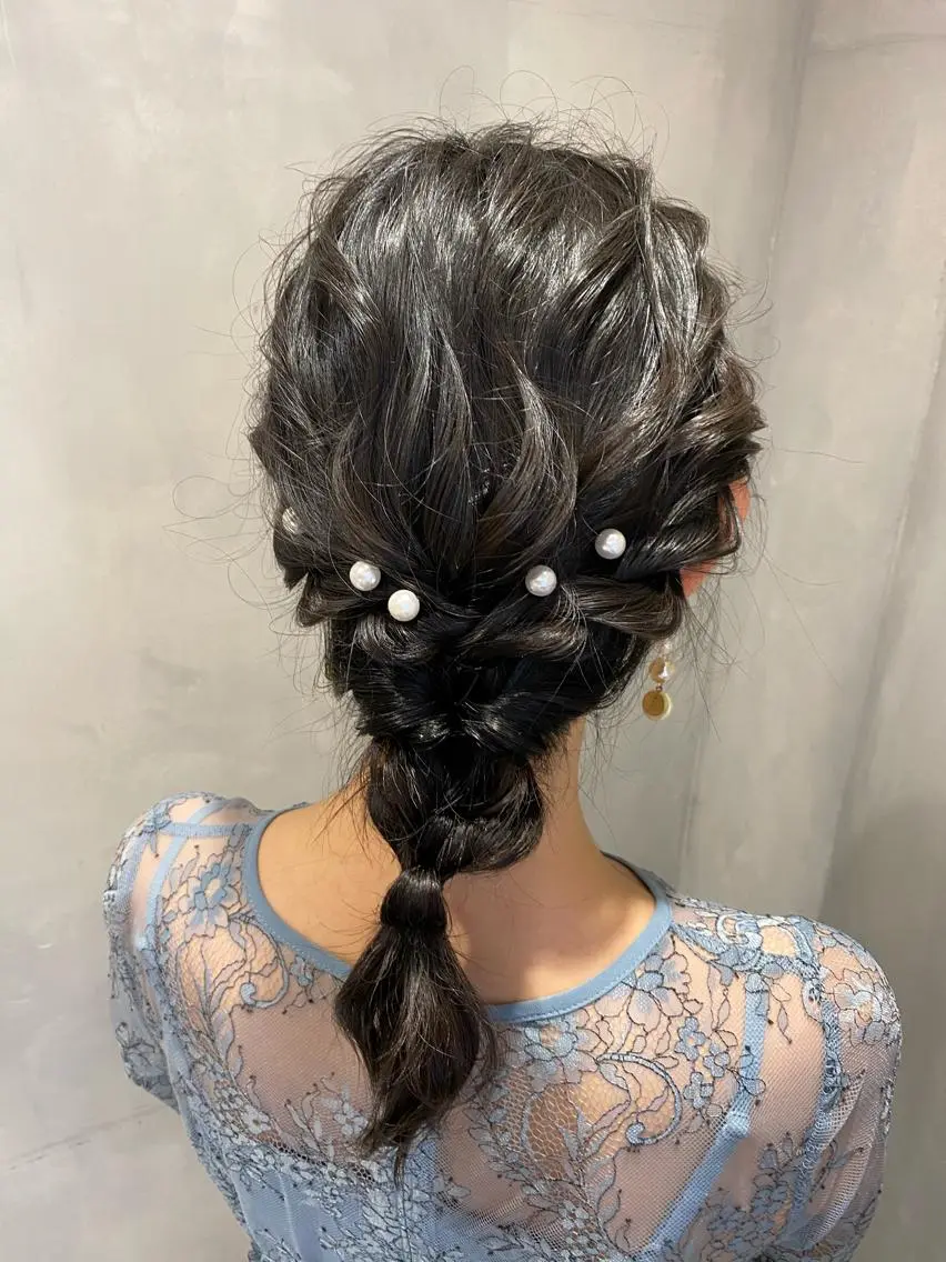 セミロング ヘアアレンジ 伊藤 いほみのマツエク・マツパデザイン