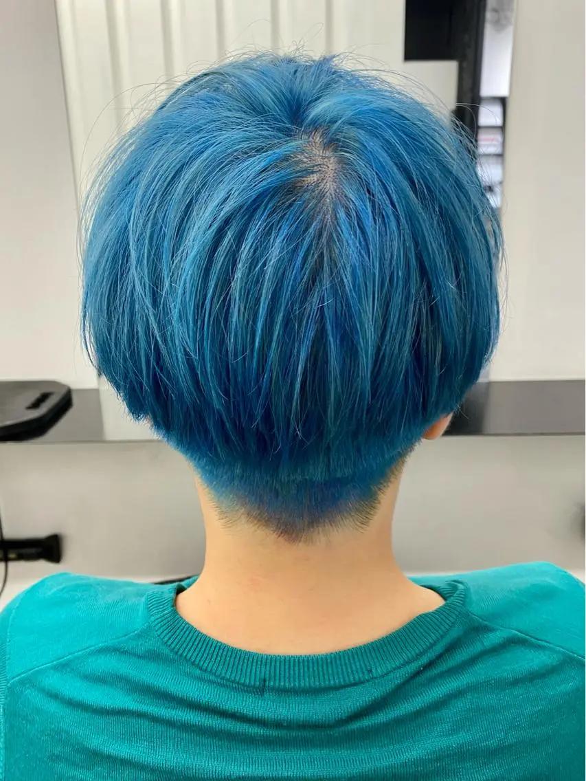 ショート カラー アクアカラー ブルーカラー ショートヘア カット ヘアカラー ［似合わせヘア］ ✂︎OGURO✂︎のヘアスタイル