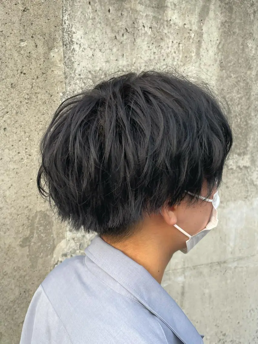 ショート メンズ 静岡/草薙パーマ メンズバレイヤージュのヘアスタイル