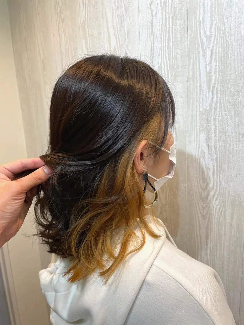 ミディアム カラー アッシュ ベージュカラー インナーカラー カット ヘアカラー TELA HAIR 守谷のヘアスタイル