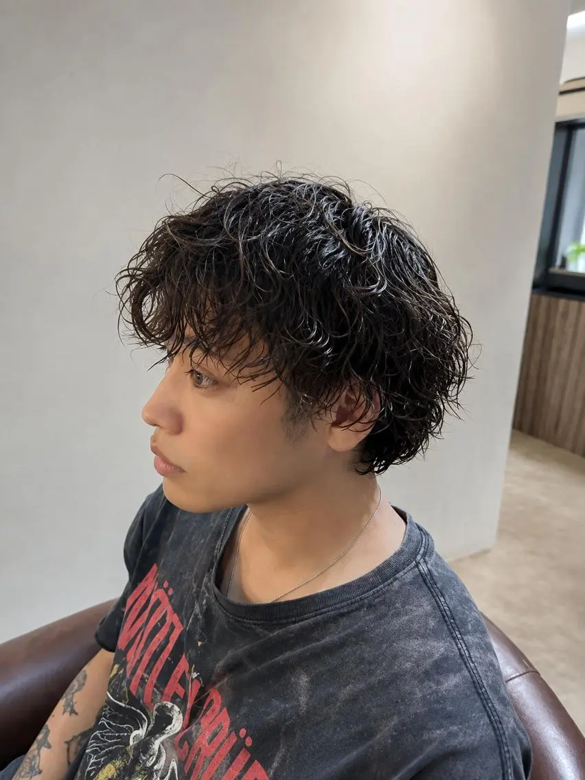 メンズ パーマ ショート メンズパーマ パーマ 児玉 蒼空のヘアスタイル