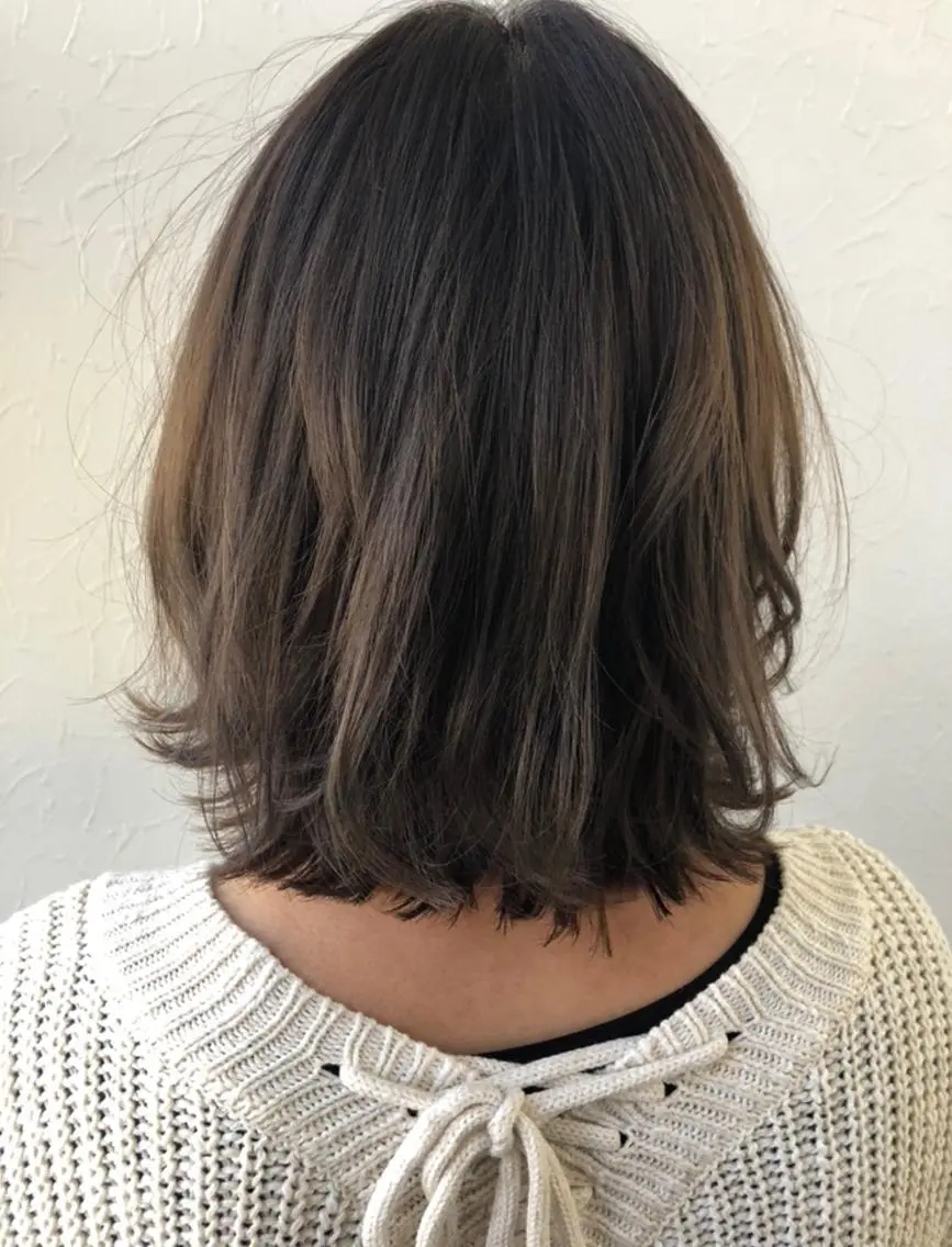 ミディアム ヘアカラー 松浦 圭希のヘアスタイル