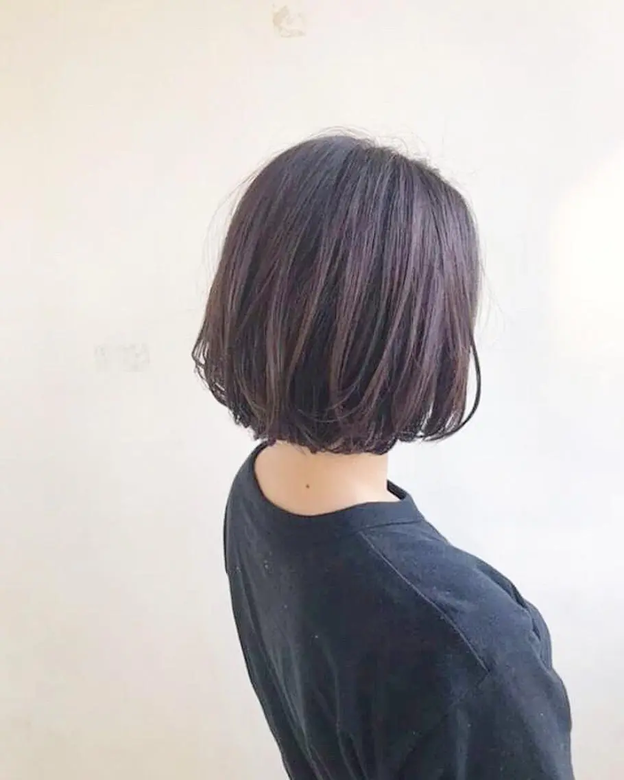 ショート カラー ヘアアレンジ アッシュ カシス ボブ 🟦横浜駅メンズパー マ｜小上馬淳司🟦のヘアスタイル