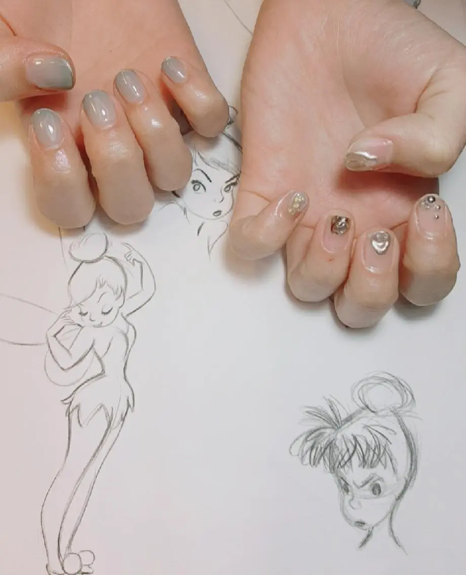 ネイル フレンチネイル グラデーション ミラーネイル owlnail /持込みデザイン専門のネイルデザイン