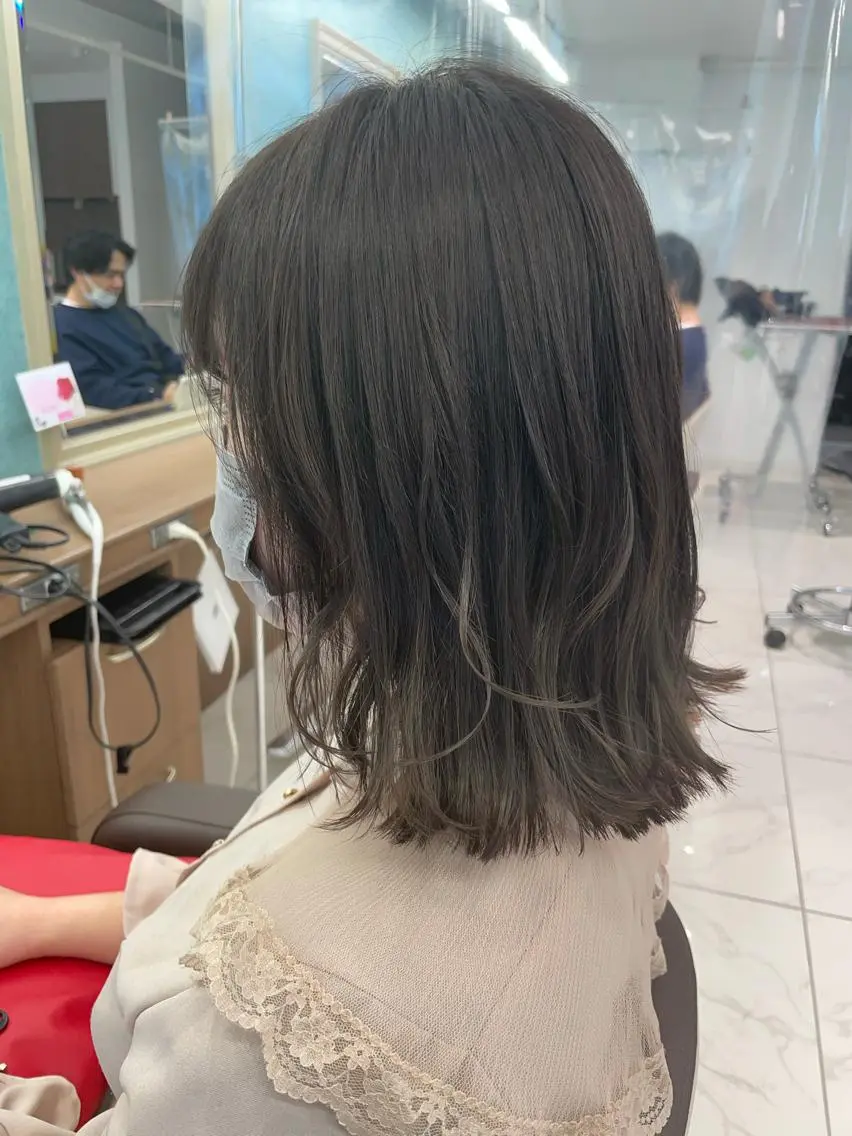 ミディアム カット ヘアカラー 店長福島成美/髪質 改善縮毛矯正/カラーのヘアスタイル