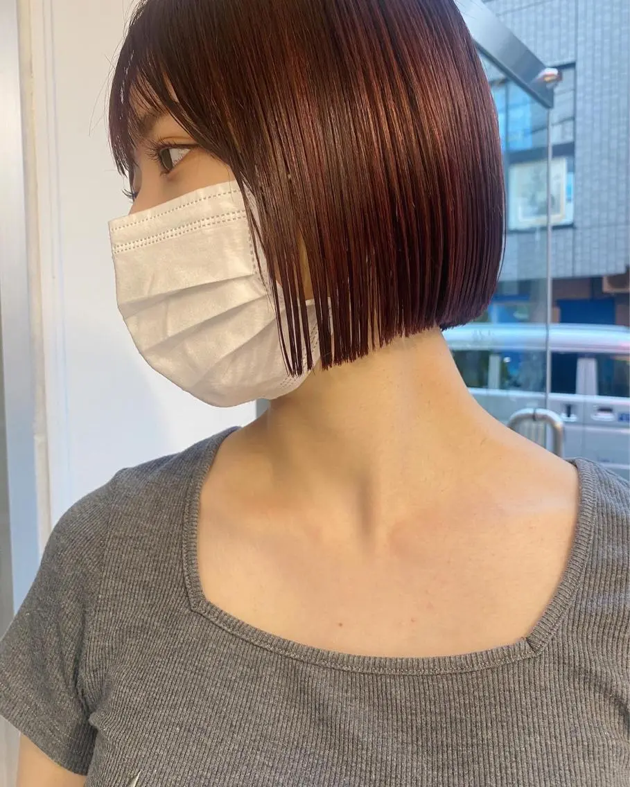 ショート カラー カット ヘアカラー トリートメント センターパート/ レイヤー/ayuのヘアスタイル