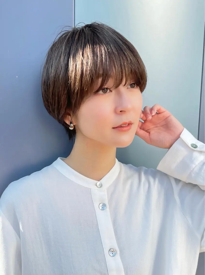 ショート カラー ベージュカラー ショートヘア ショート・ボブ 徳竹淳一のヘアスタイル
