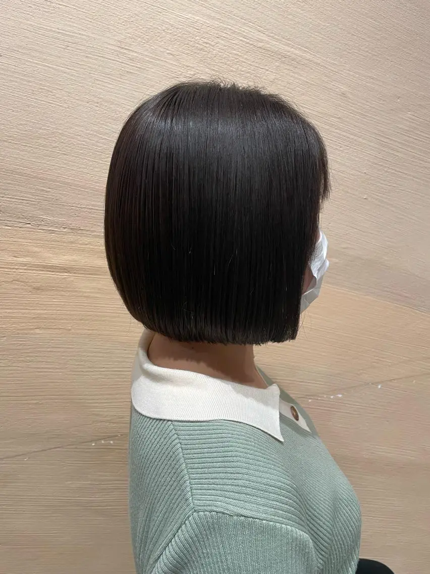ミディアム ボブ 箭内葉月/メンズ👔 ワンカールパーマのヘアスタイル