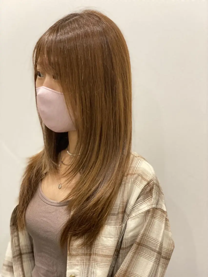 セミロング 似合わせ透明感カラー 宇治　ヤマノのヘアスタイル