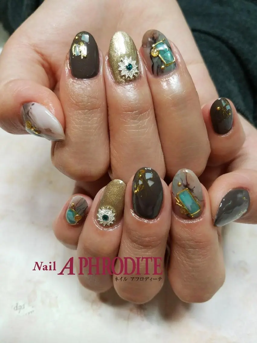 ネイル 大理石ネイル(マーブル) Nail Aphroditeのネイルデザイン