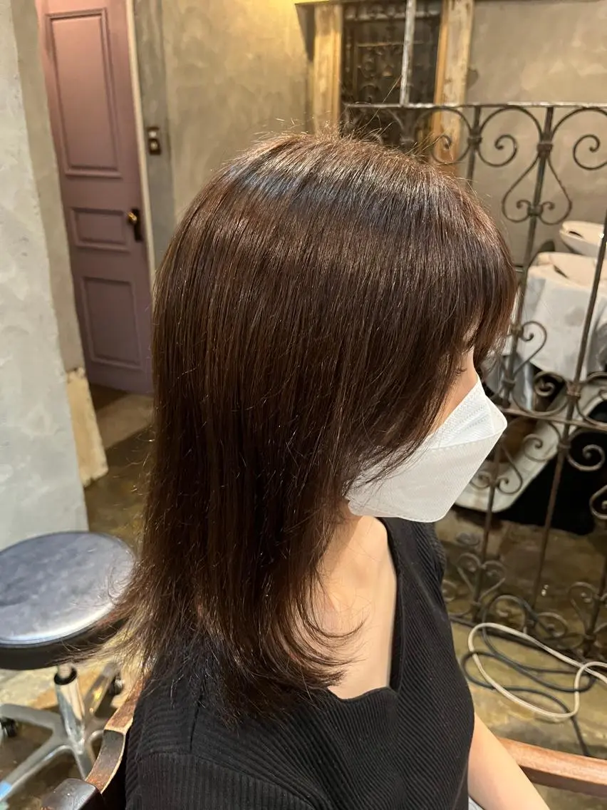ロング カラー 赤み消しカラー/ ナチュラル/トモキのヘアスタイル