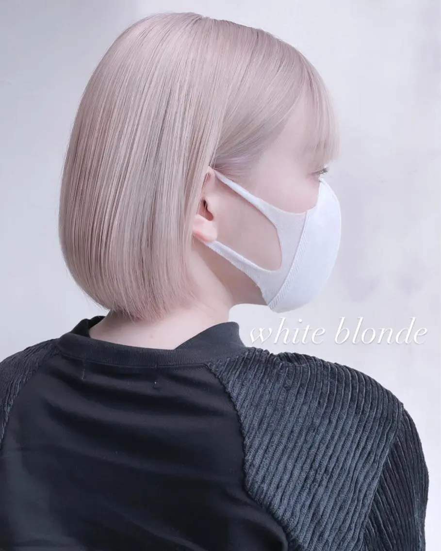 ミディアム カラー ブリーチ カット ヘアカラー トリートメント ヘアセット 💜ハイトーン💛 マジカルかいちゃんのヘアスタイル