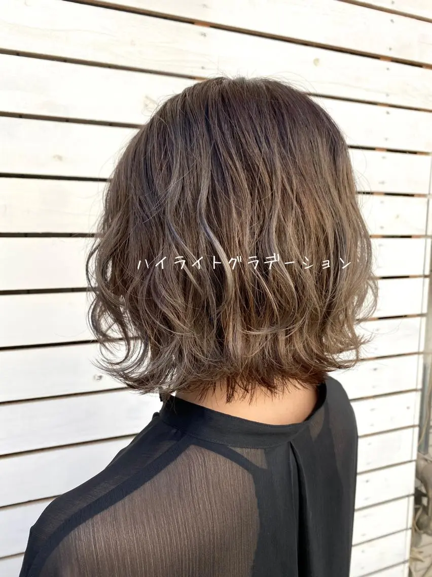 ショート ハイライト ヘアカラー トリートメント CASANE 大橋康智のヘアスタイル