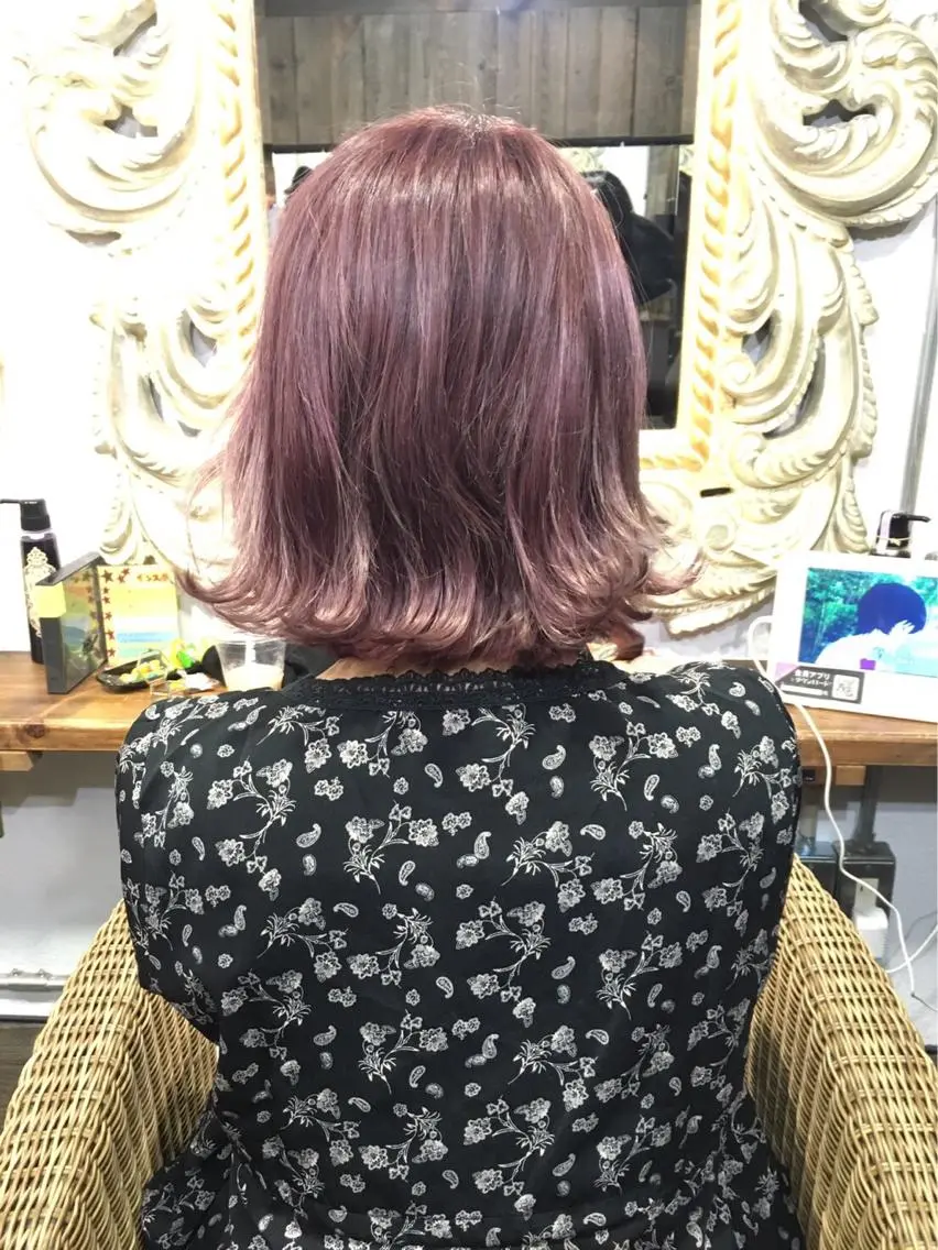 ショート カラー ピンクカラー ローズカラー 外国人風カラー 🧡ショートの達人 🧡SHOのヘアスタイル
