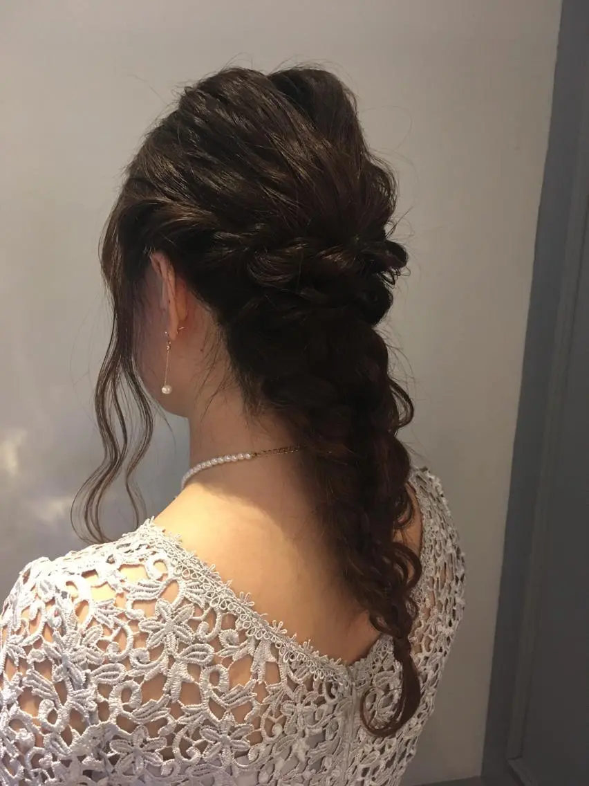 ヘアアレンジ 結婚式・ブライダル ヘアセット 🌿椿 夢来🌿のヘアスタイル