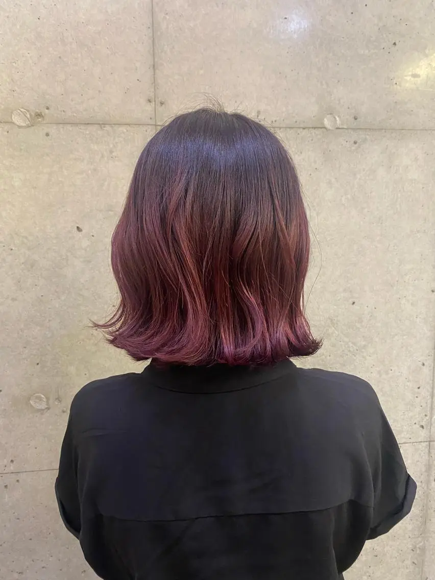 ミディアム カラー レッドカラー カットモデル募集！ 遠山麻帆のヘアスタイル