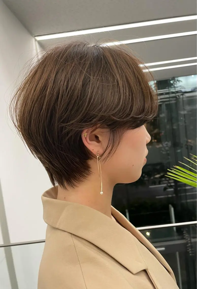 ショート レイヤーカット ショートヘア 小顔カット 新宿/韓国風レイヤー 髪質改善/ジャッキーのヘアスタイル