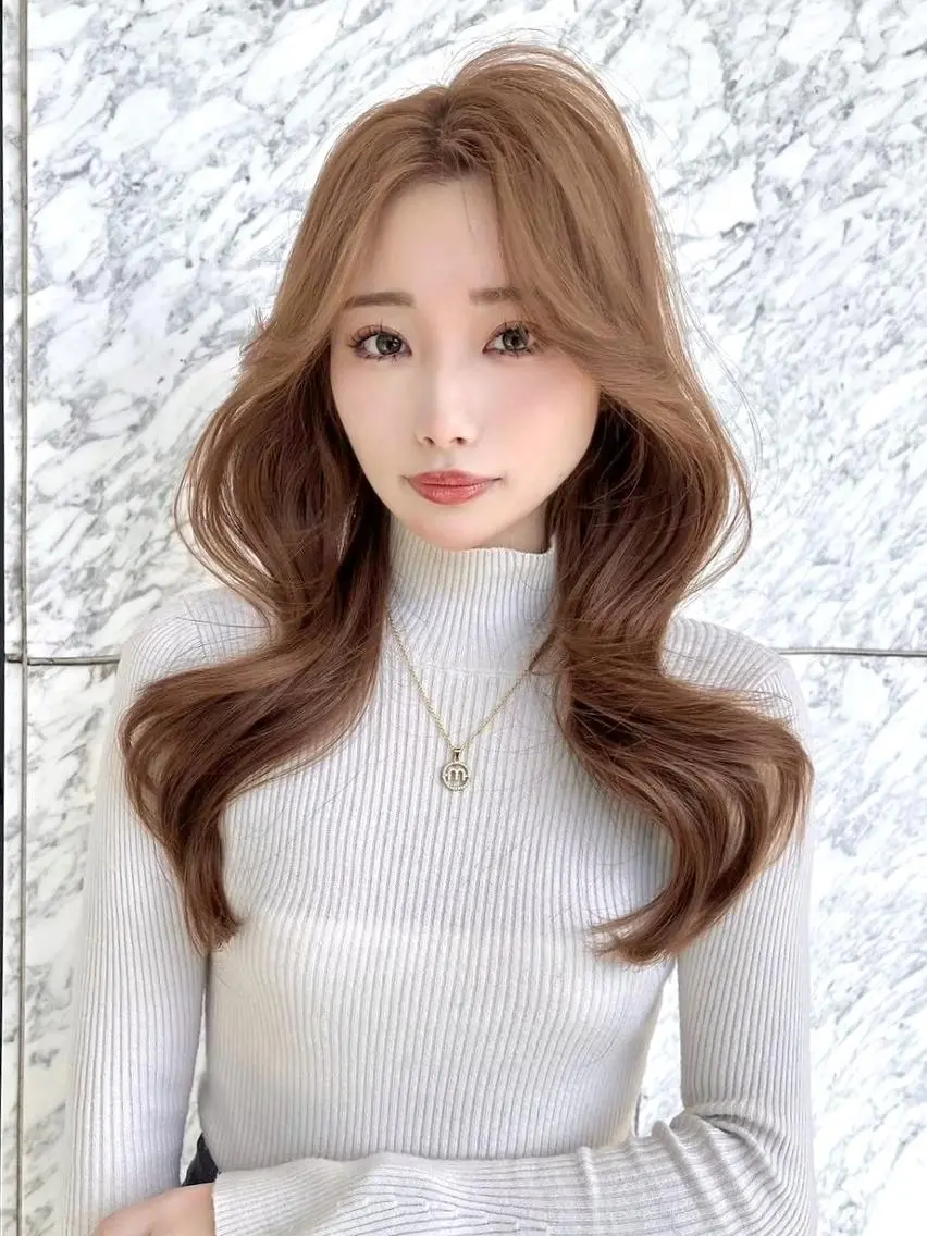 カラー 🌸春の暗髪カラー 🌸透明感ヘアのヘアスタイル