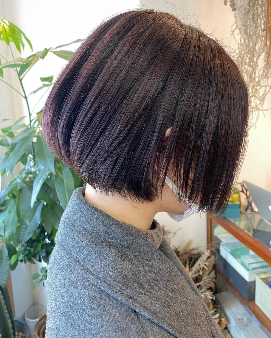 ショート カラー パーマ 髪質改善 縮毛矯正 トリートメント OVER→三軒茶屋 /縮毛矯正・髪質改善のヘアスタイル