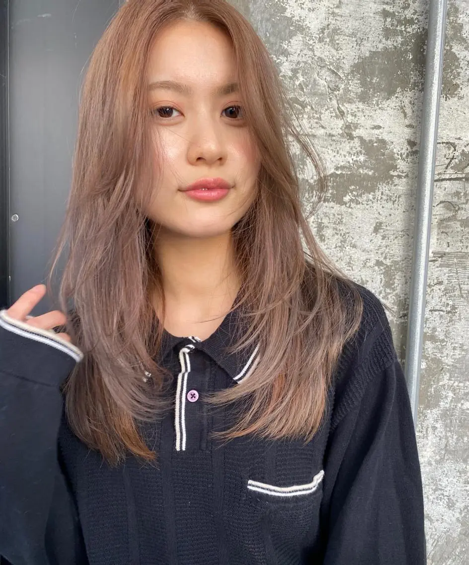 ロング カラー ベージュカラー ハイトーンカラー ハイトーンベージュ Pia ツボイ ケイタのヘアスタイル