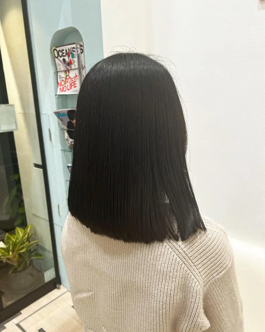 ミディアム カラー パーマ 堀井 凌平のヘアスタイル