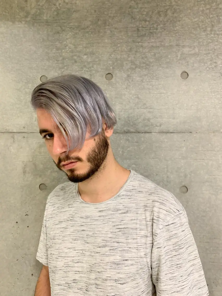 セミロング カラー ブリーチ ブロンド ケアブリーチ ダブルカラー インナーカラー ヘアカラー トリートメント THE./ブリーチ 透感カラー/髪質改善のヘアスタイル