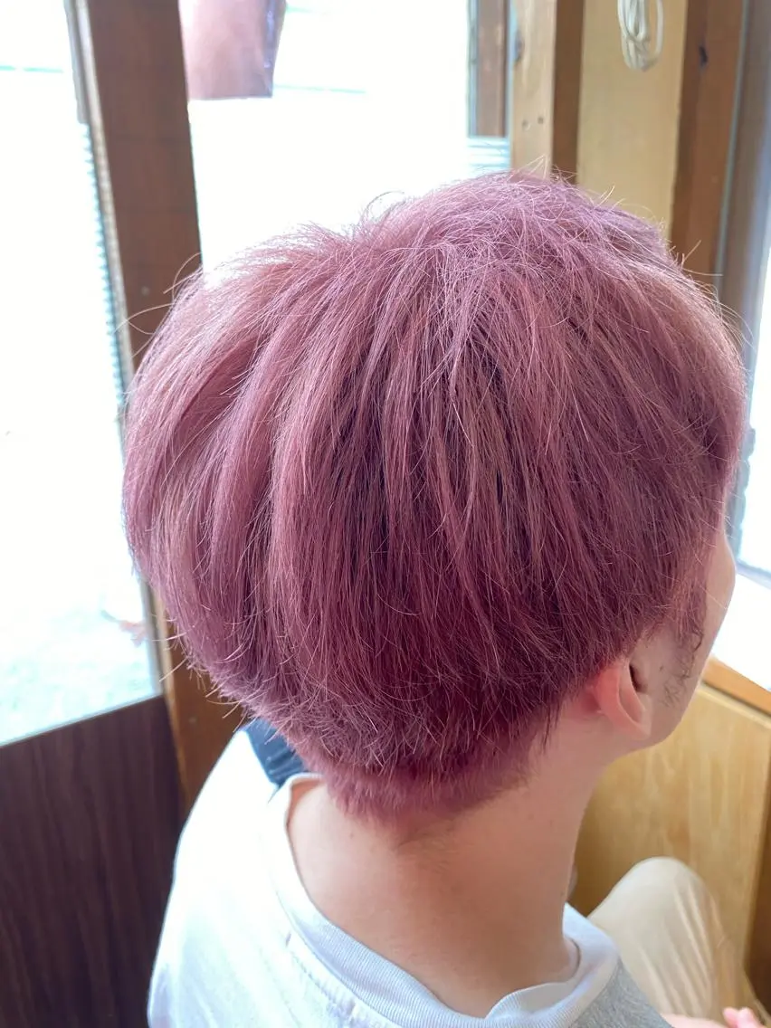 ショート カラー パーマ ヘアアレンジ メンズ キッズ ネイル マツエク・マツパ ピンクカラー カラーマツエク ピンク 🌈髪質改善・美髪矯 正・平野瀬乃🌈のヘアスタイル