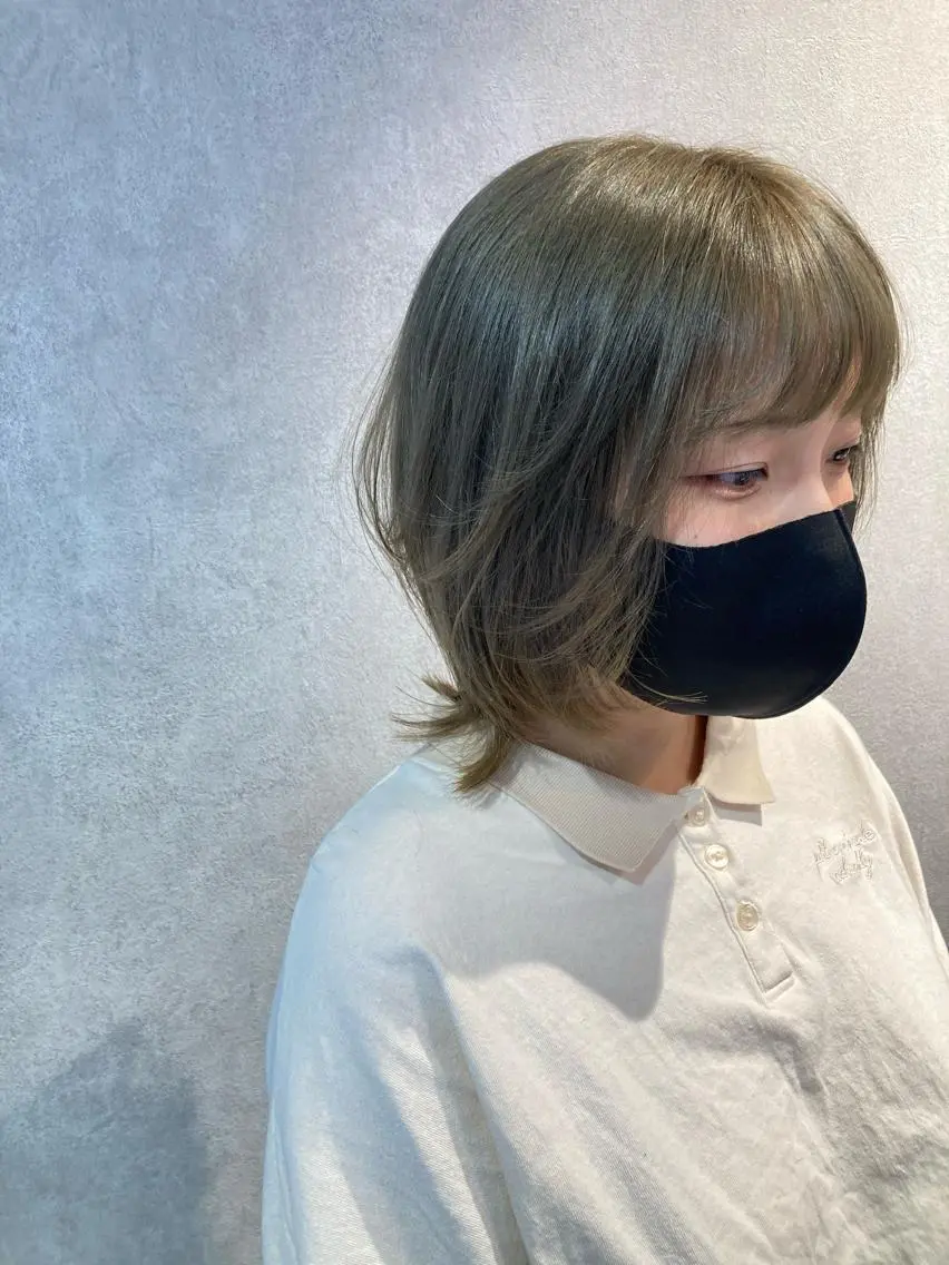 ミディアム ボブ 似合わせカット ウルフカット 宮下 弦也のヘアスタイル