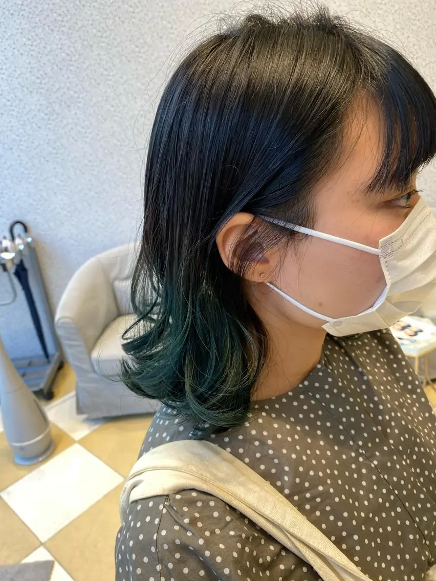 ミディアム カラー ブリーチ ブリーチなしカラー カット トリートメント ヘアセット 💜髪質改善美髪💜 星野清光のヘアスタイル
