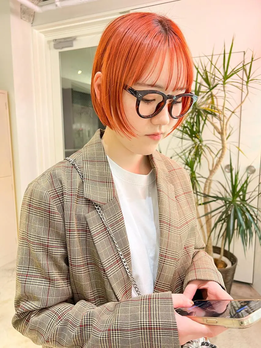 ショート カラー カット ヘアカラー トリートメント トレンドボブ /ミリヤのヘアスタイル