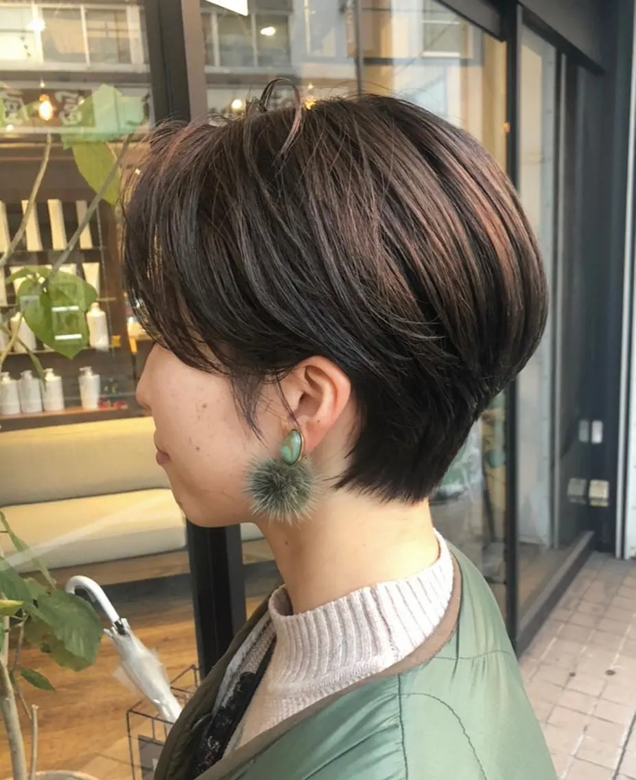ショート ハンサムショート ショートヘア カット ヘアカラー たかいわ みきのヘアスタイル