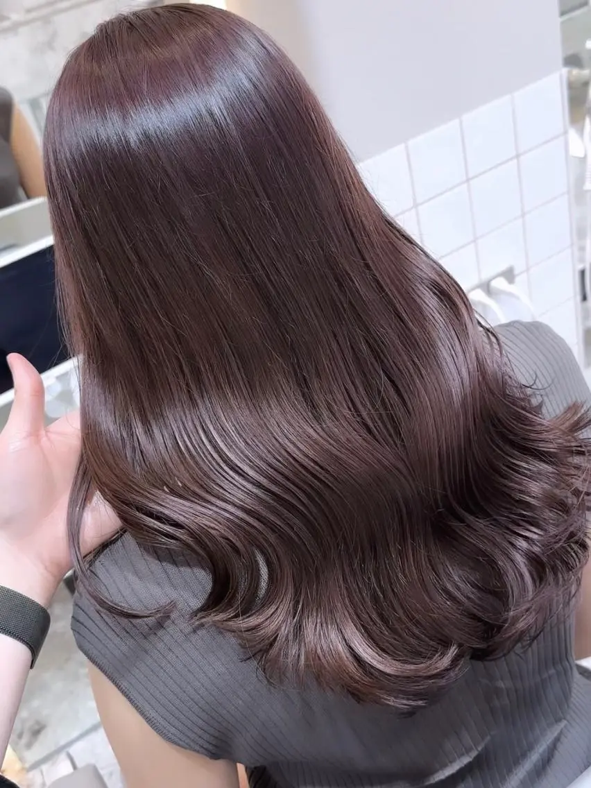 ミディアム カラー ヘアカラー トリートメント ヘッドスパ 髪質改善/韓国ヘア レイヤー/新宿/ロミのヘアスタイル