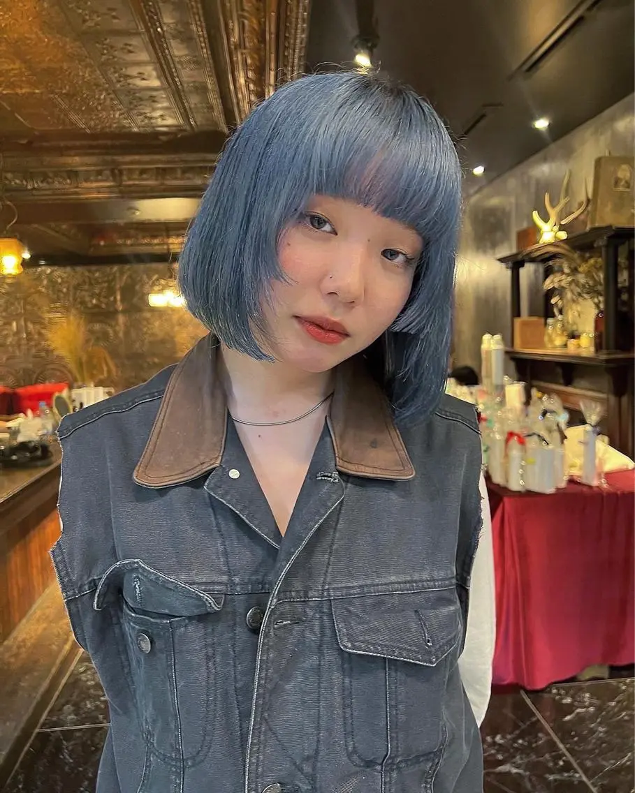 ミディアム カラー カット ヘアカラー 圧倒的デザイン力 店長🎨RENAのヘアスタイル
