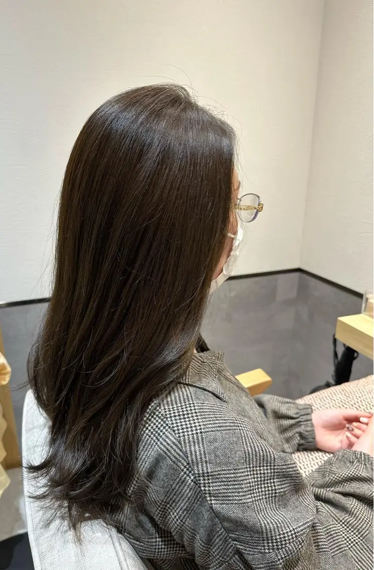ロング カラー カット ヘアカラー やまぐち あやみのヘアスタイル